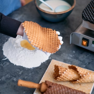 Hausgebackene Eiswaffeln